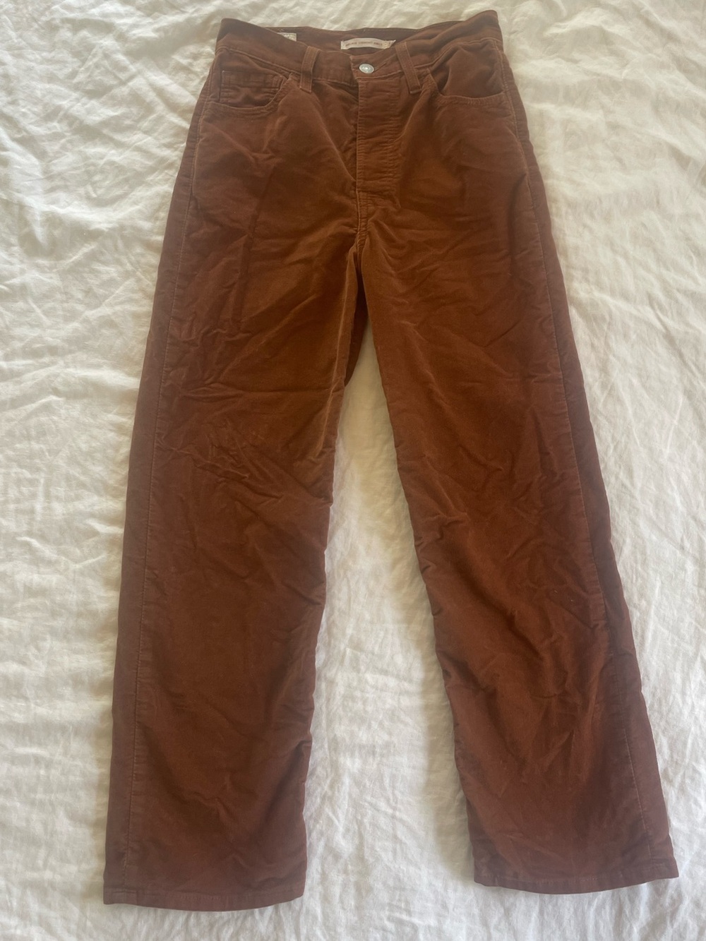Levis Ribcage Straight Ankle brown pants